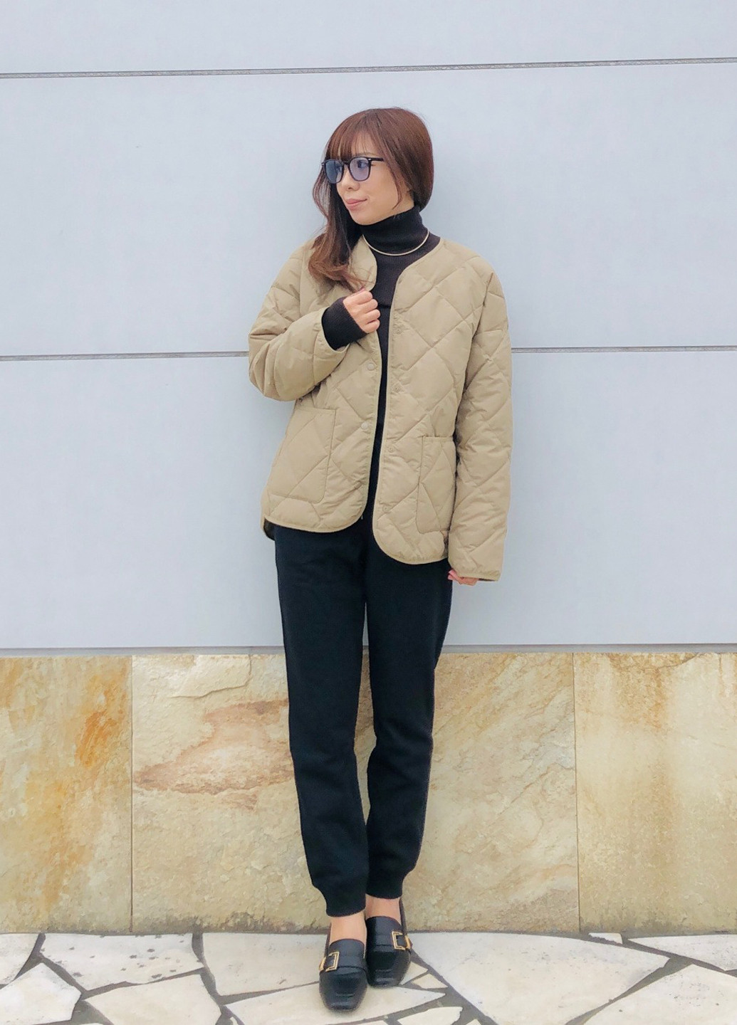 Бежева демісезонна куртка Uniqlo