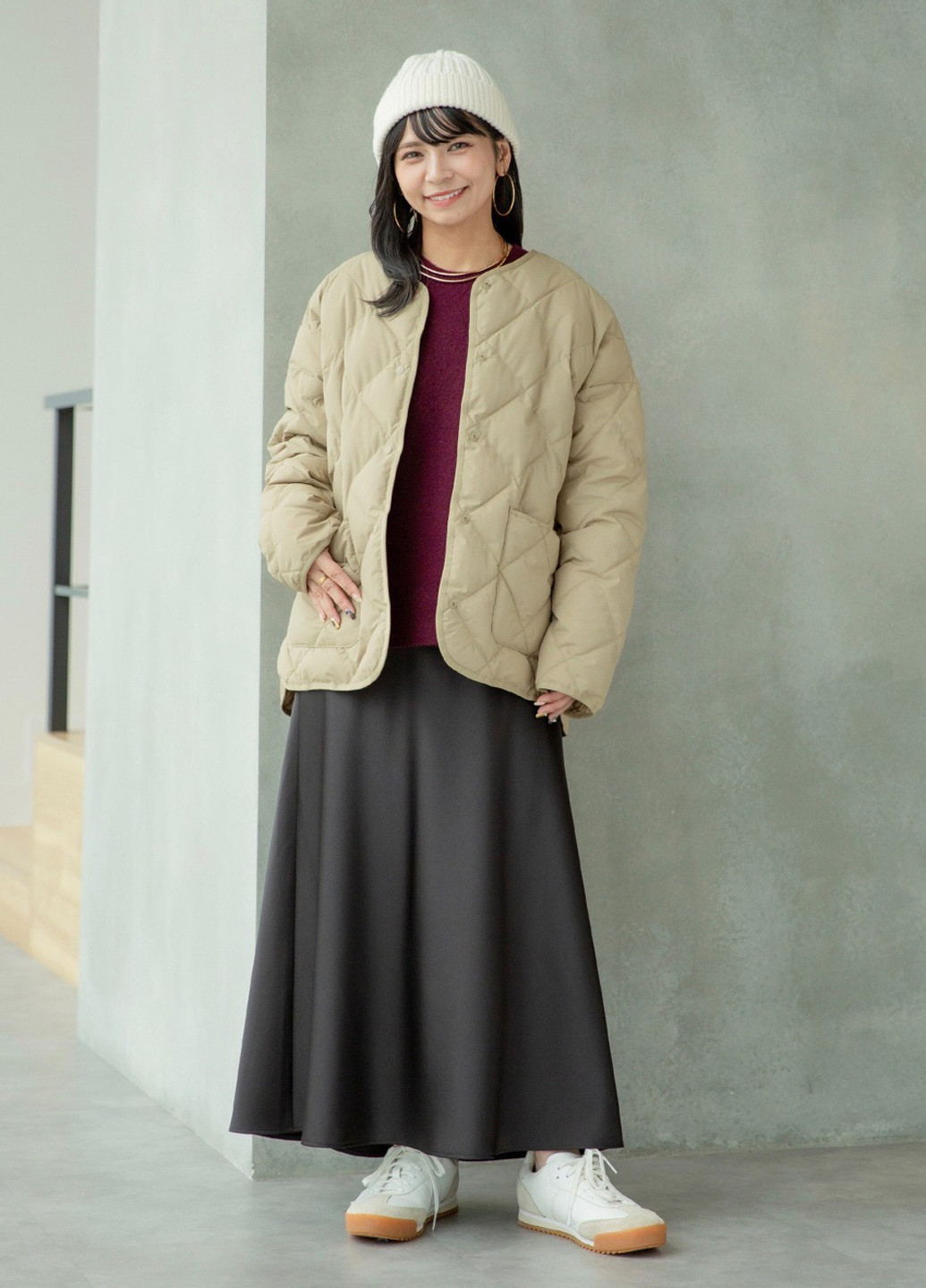 Бежева демісезонна куртка Uniqlo