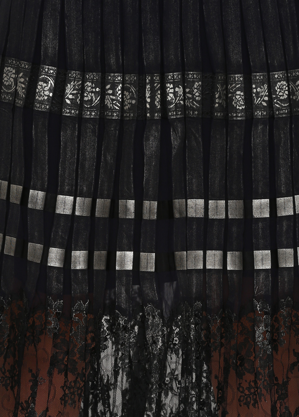 Спідниця Jean Paul Gaultier кльош орнамент чорна кежуал