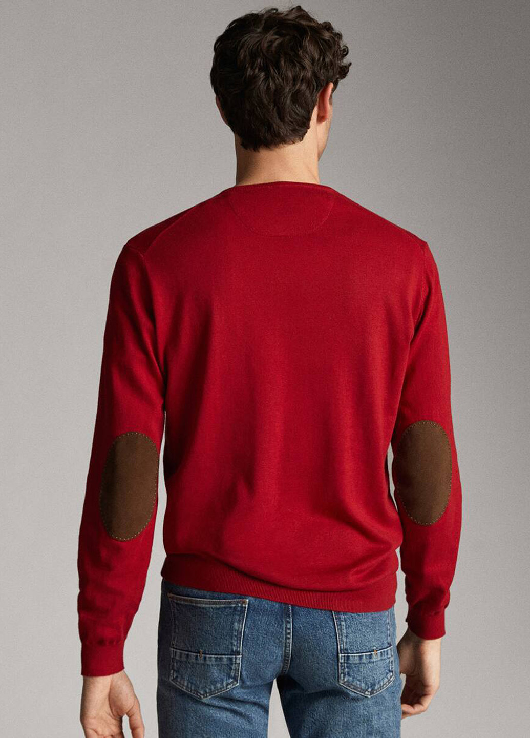 Вишневый демисезонный пуловер пуловер Massimo Dutti