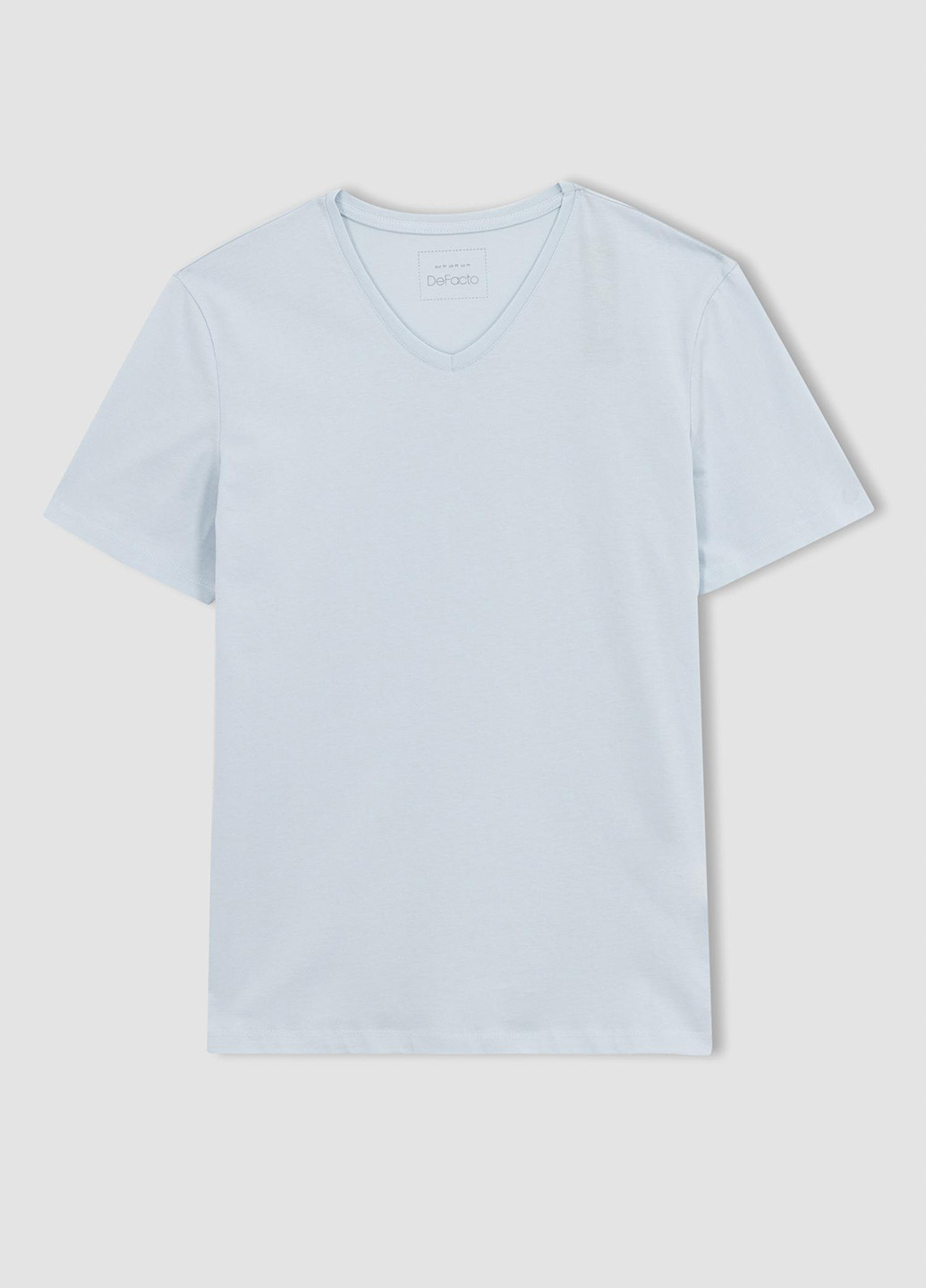 Светло-голубая футболка DeFacto