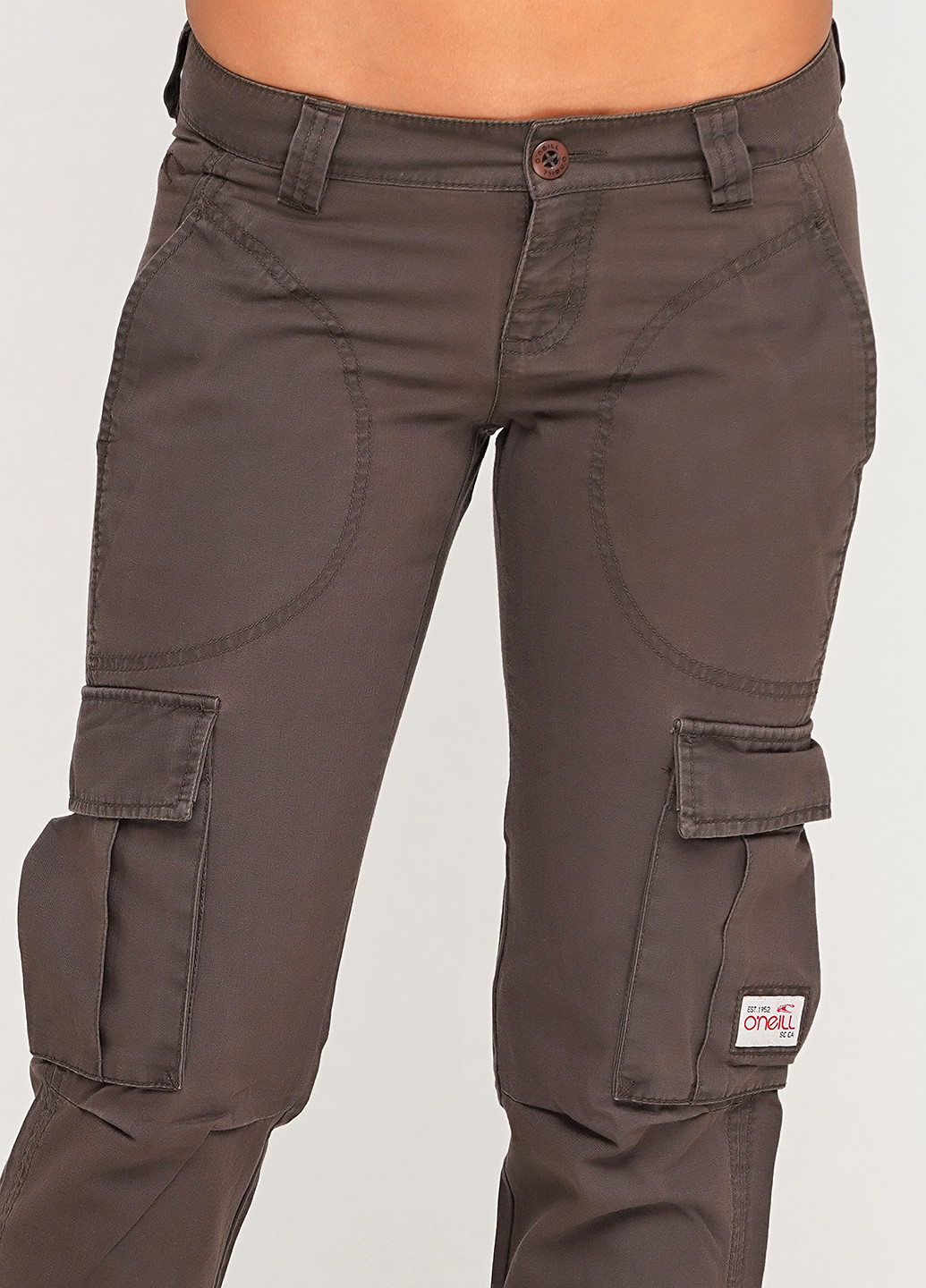 Темно-коричневые кэжуал демисезонные прямые брюки O'Neill