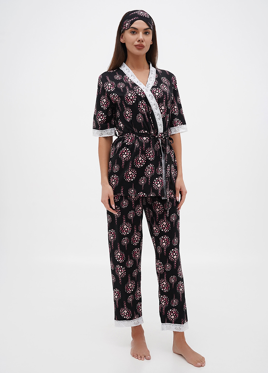 Черная всесезон пижама (кофта, брюки) кофта + брюки Lucci