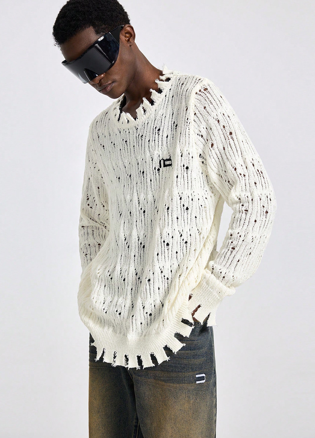 Белый демисезонный джемпер джемпер SHEIN