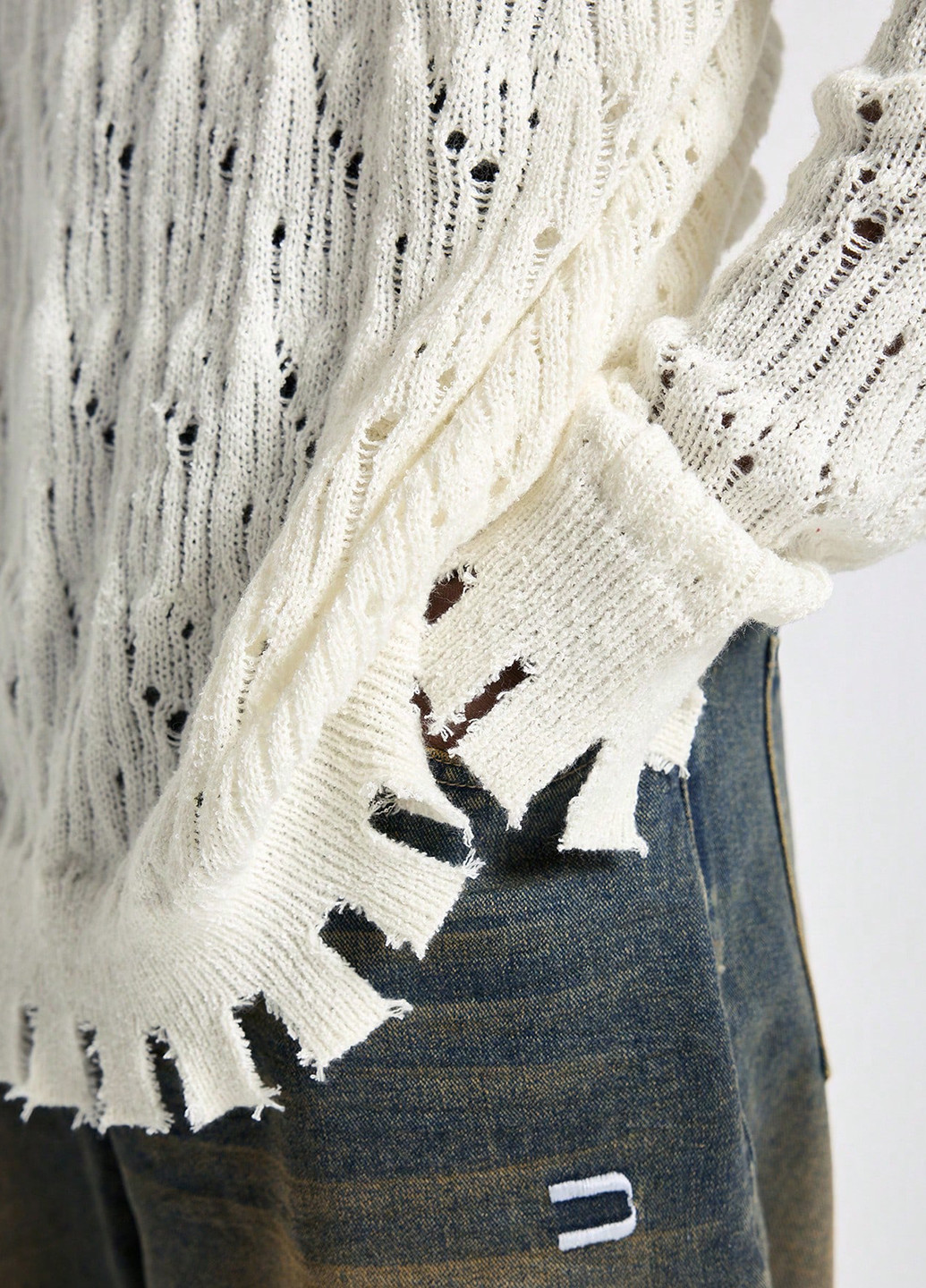 Белый демисезонный джемпер джемпер SHEIN