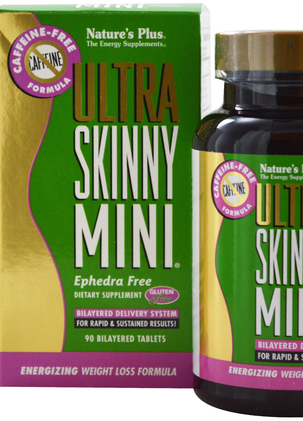 Комплекс для схуднення, Ultra Skinny Mini,, 90 таблеток Natures Plus (228293178)
