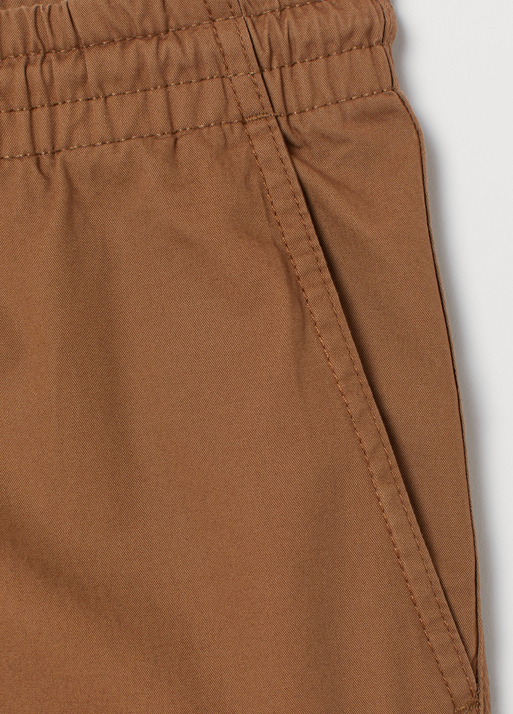 Шорты H&M однотонные коричневые джинсовые