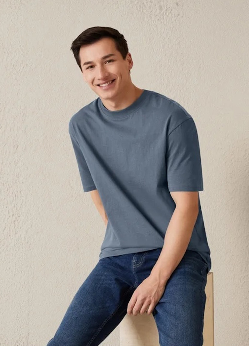 Серо-синяя футболка Livergy