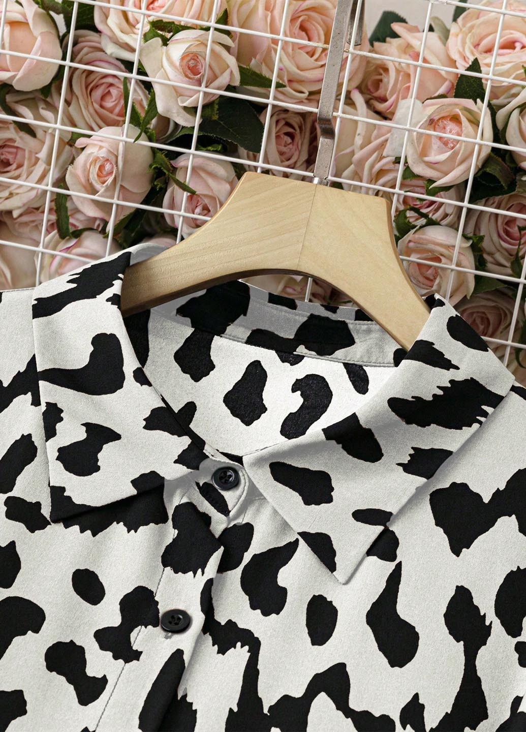 Комбінована кежуал сукня сукня-сорочка SHEIN з тваринним принтом