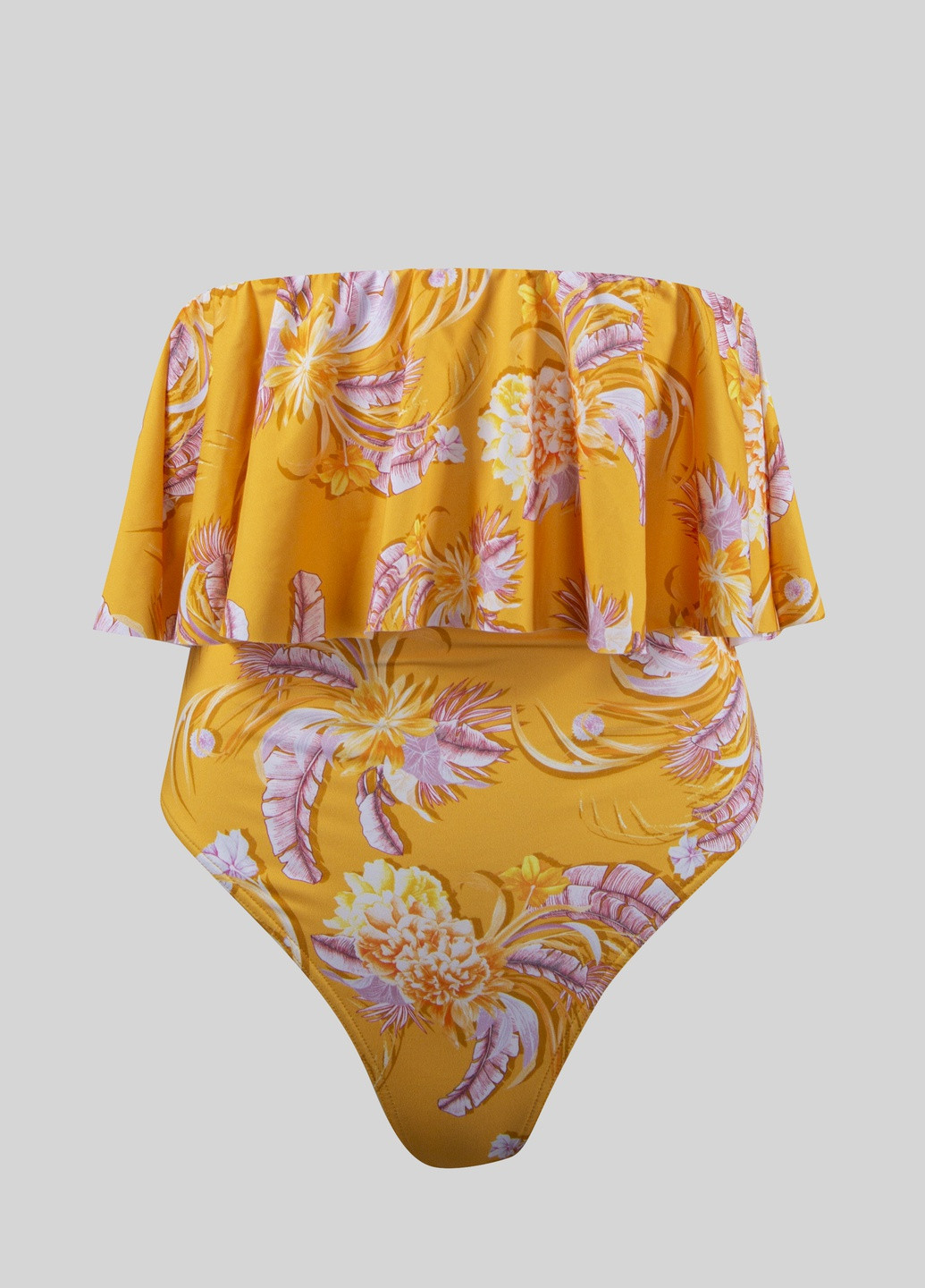 Желтые купальные трусики-плавки с цветочным принтом Asos