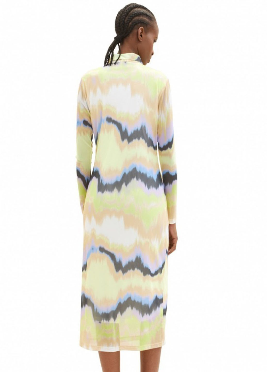 Комбинированное кэжуал платье Tom Tailor с абстрактным узором