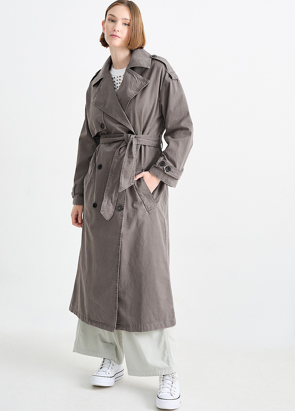 Плащ C&A тренчкот на пуговицах демисезон (313290782)