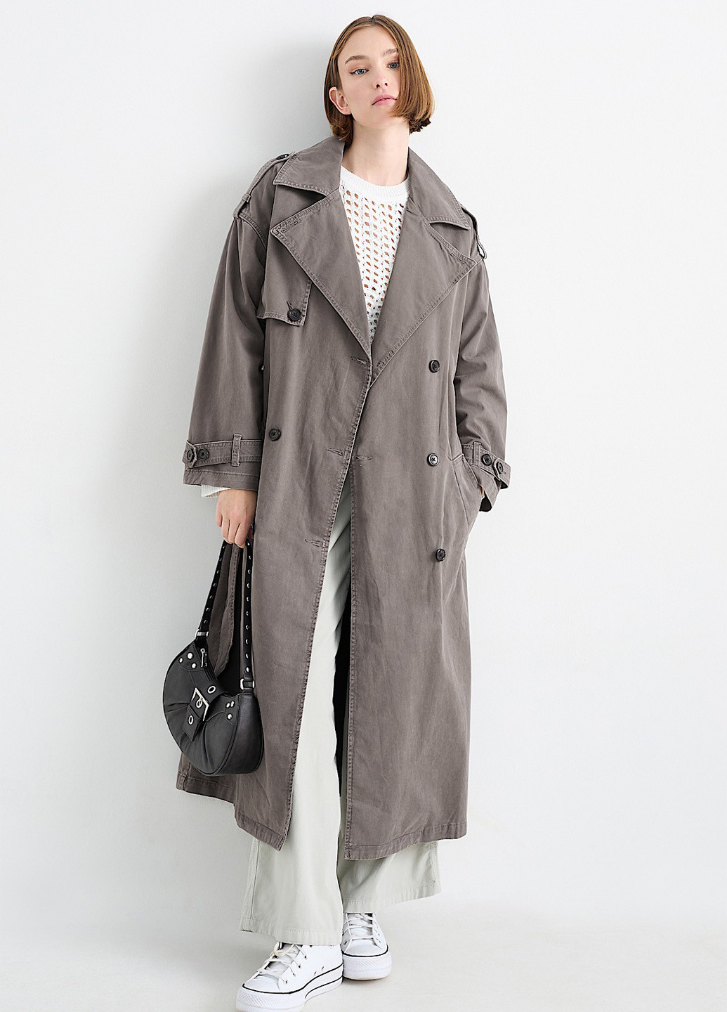 Плащ C&A тренчкот на пуговицах демисезон (313290782)