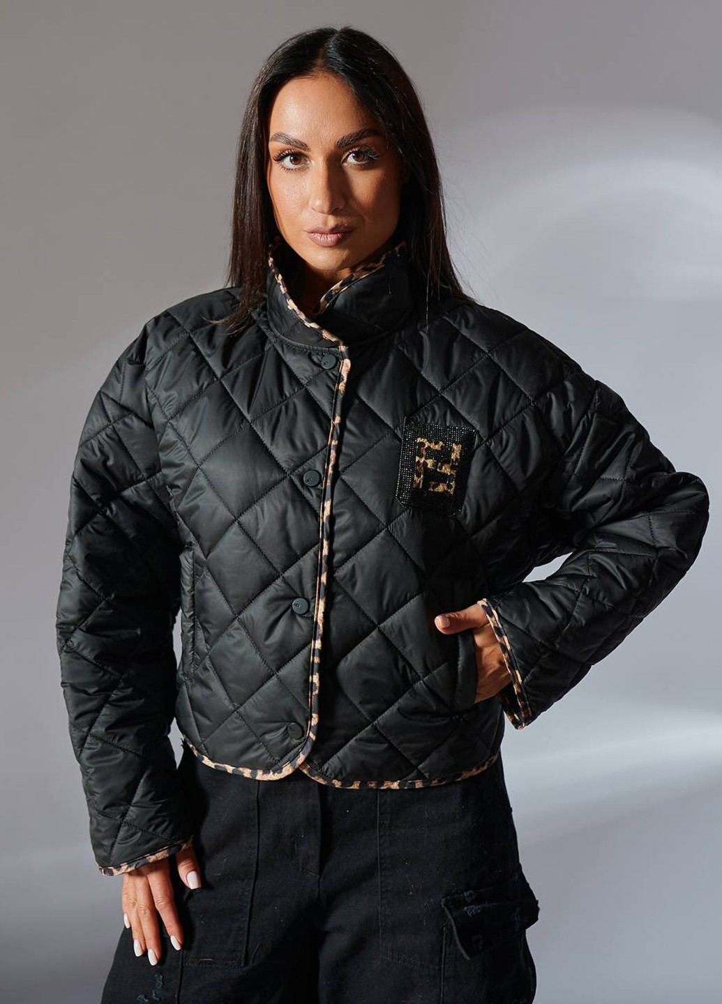 Черная демисезонная куртка LibeAmore