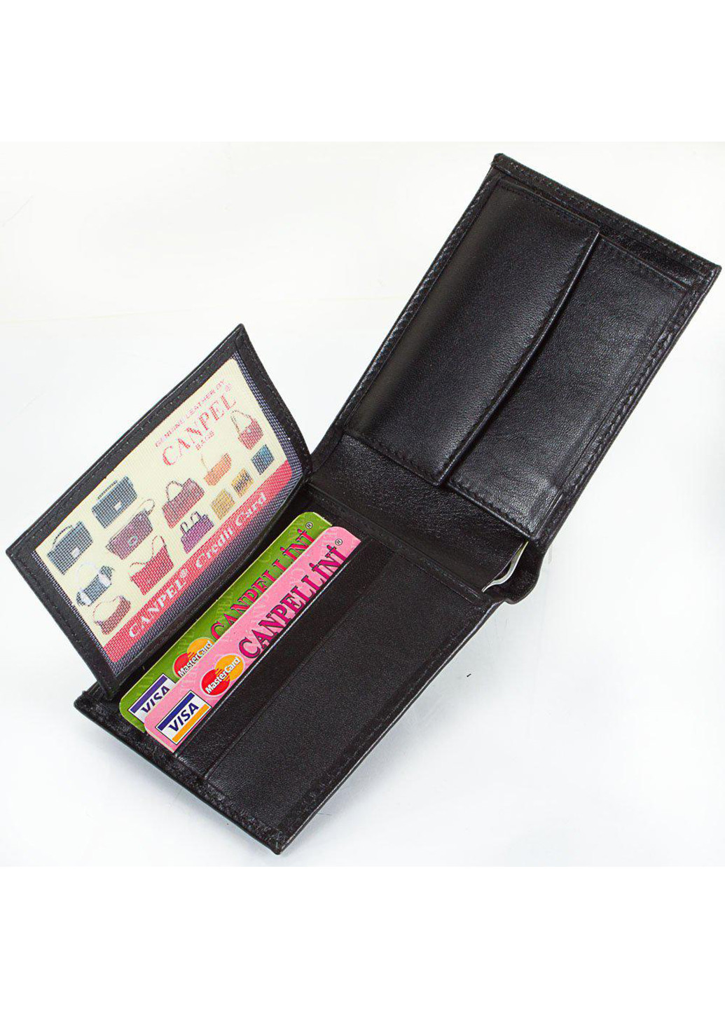 Чоловічий шкіряний гаманець 11х8,5х2,5 см Canpellini (252128115)