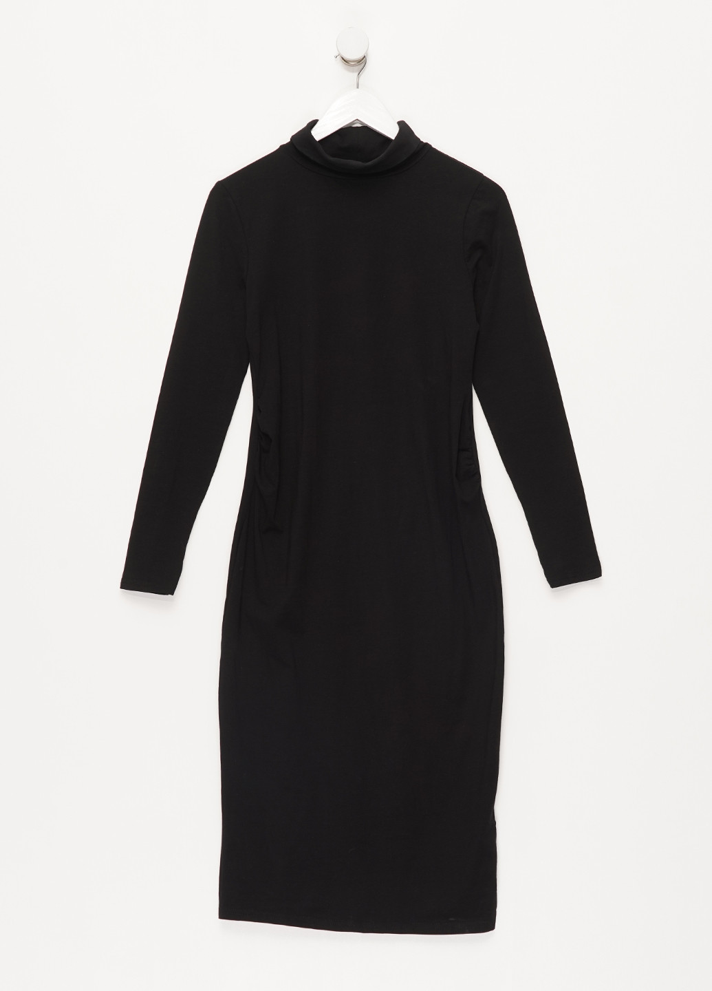 Черное кэжуал платье для беременных платье-водолазка Boohoo однотонное
