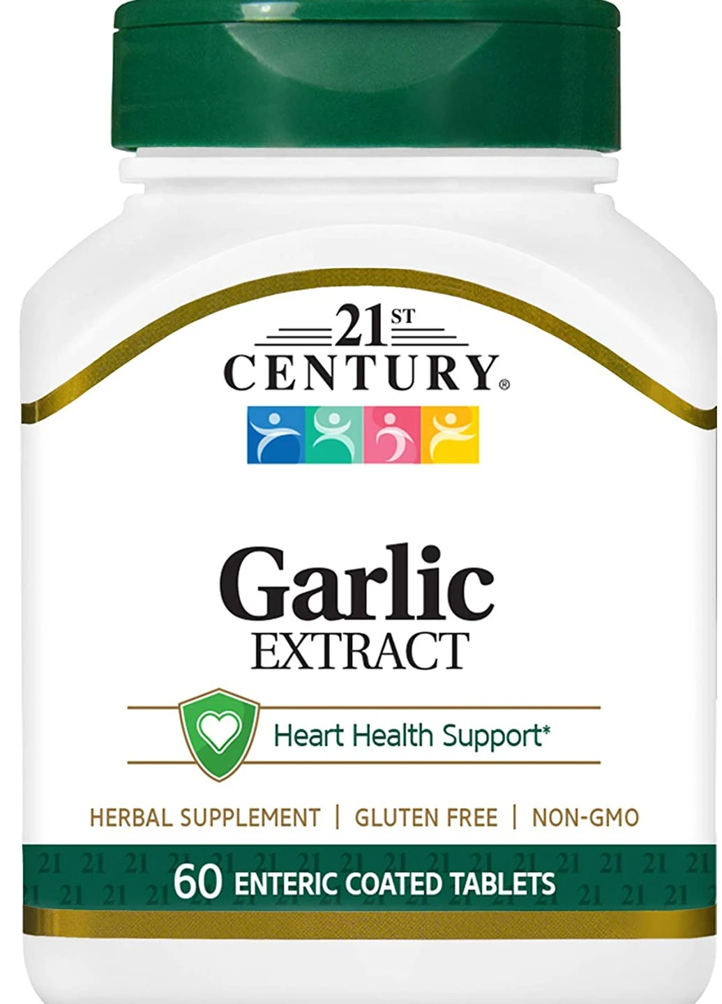 Экстракт чеснока Garlic Extract, Standardized, 60 Enteric Coated Tablets 21st Century (254325782)