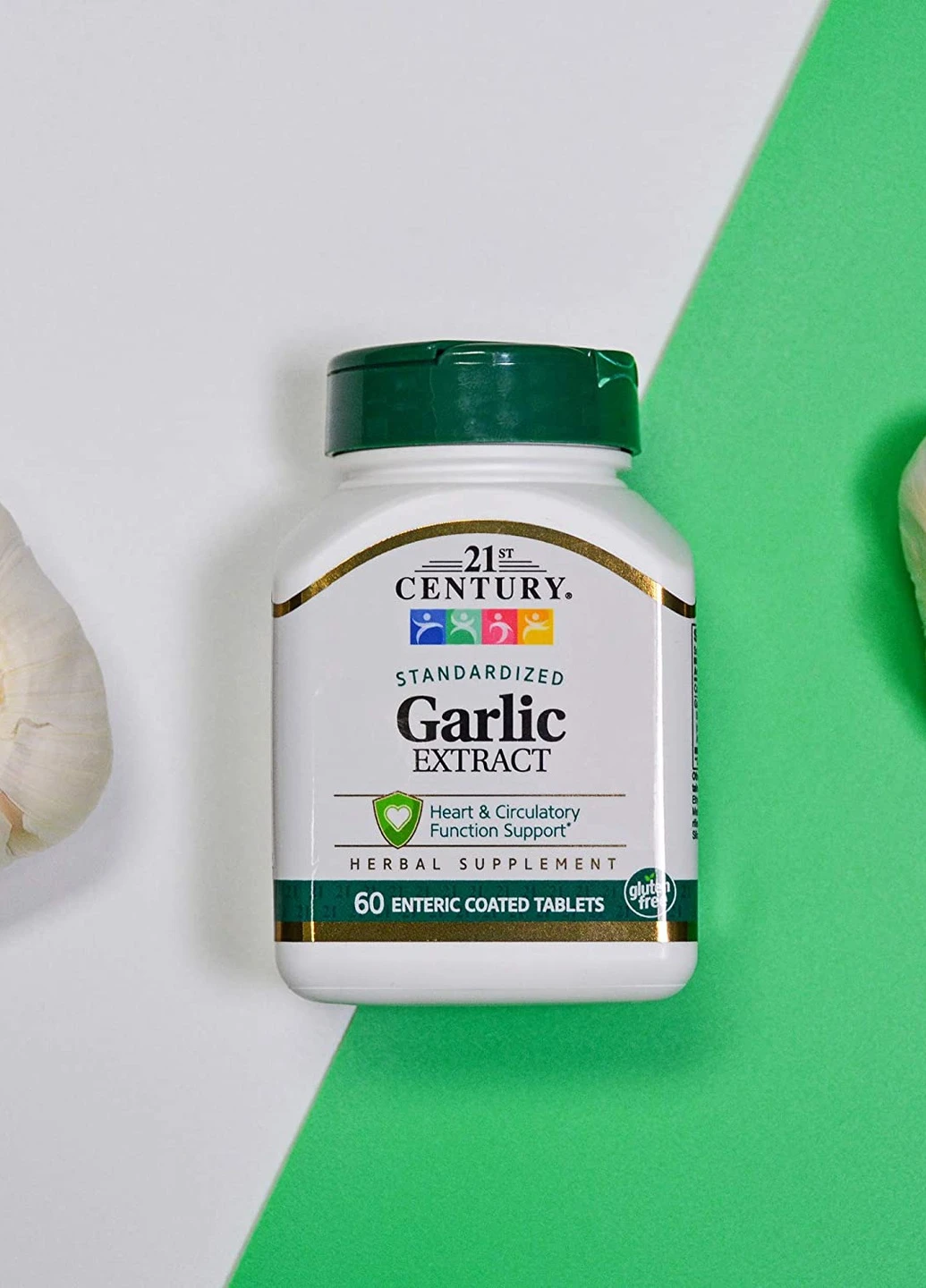 Экстракт чеснока Garlic Extract, Standardized, 60 Enteric Coated Tablets 21st Century (254325782)