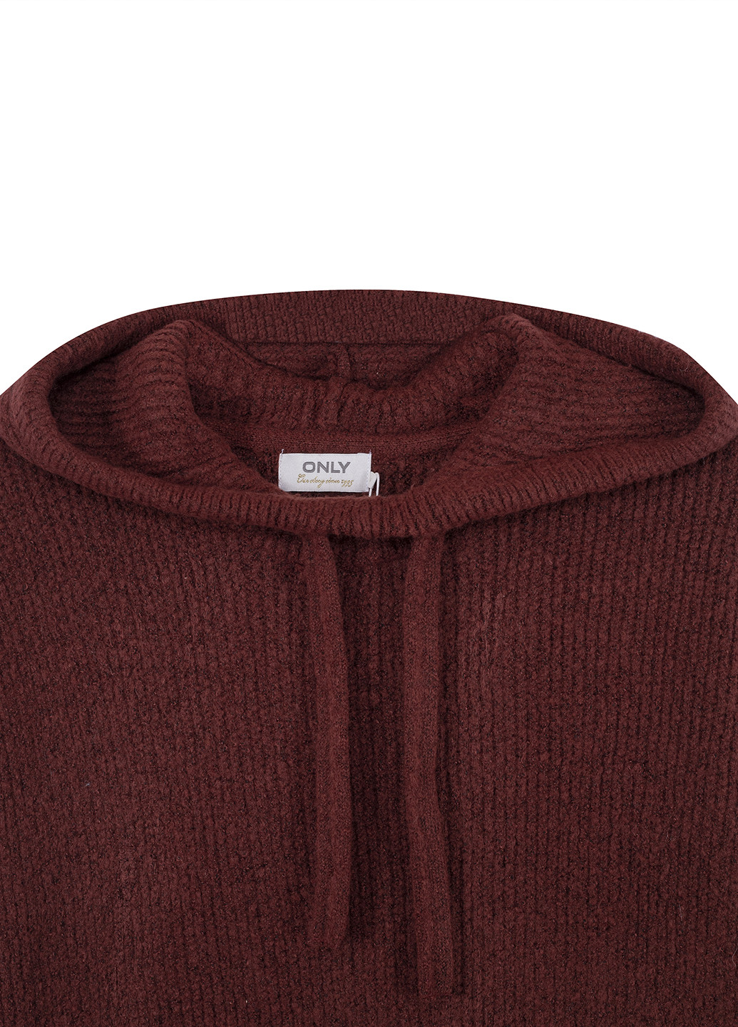 Бордовый зимний свитер Only