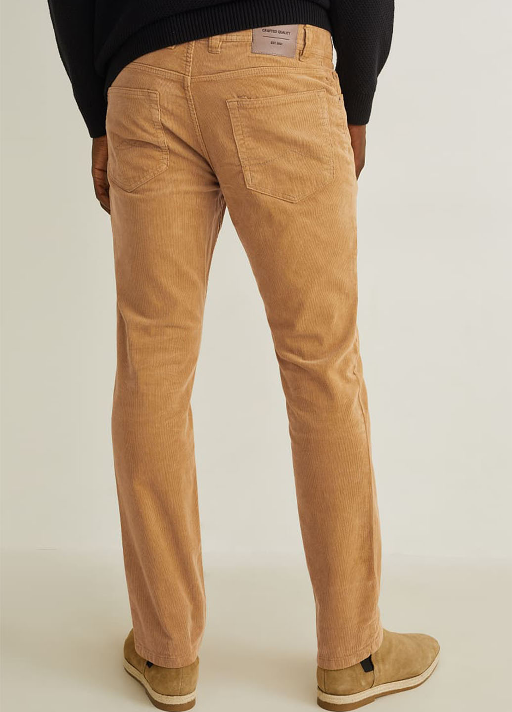 Бежевые кэжуал демисезонные зауженные брюки C&A