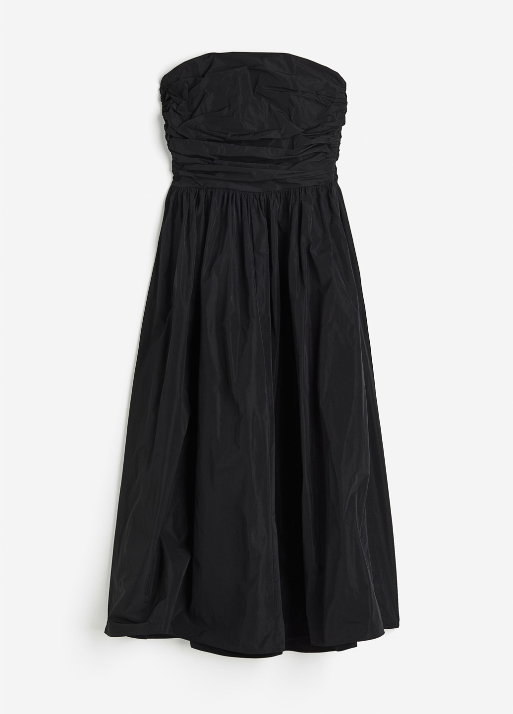 Черное кэжуал платье клеш H&M однотонное