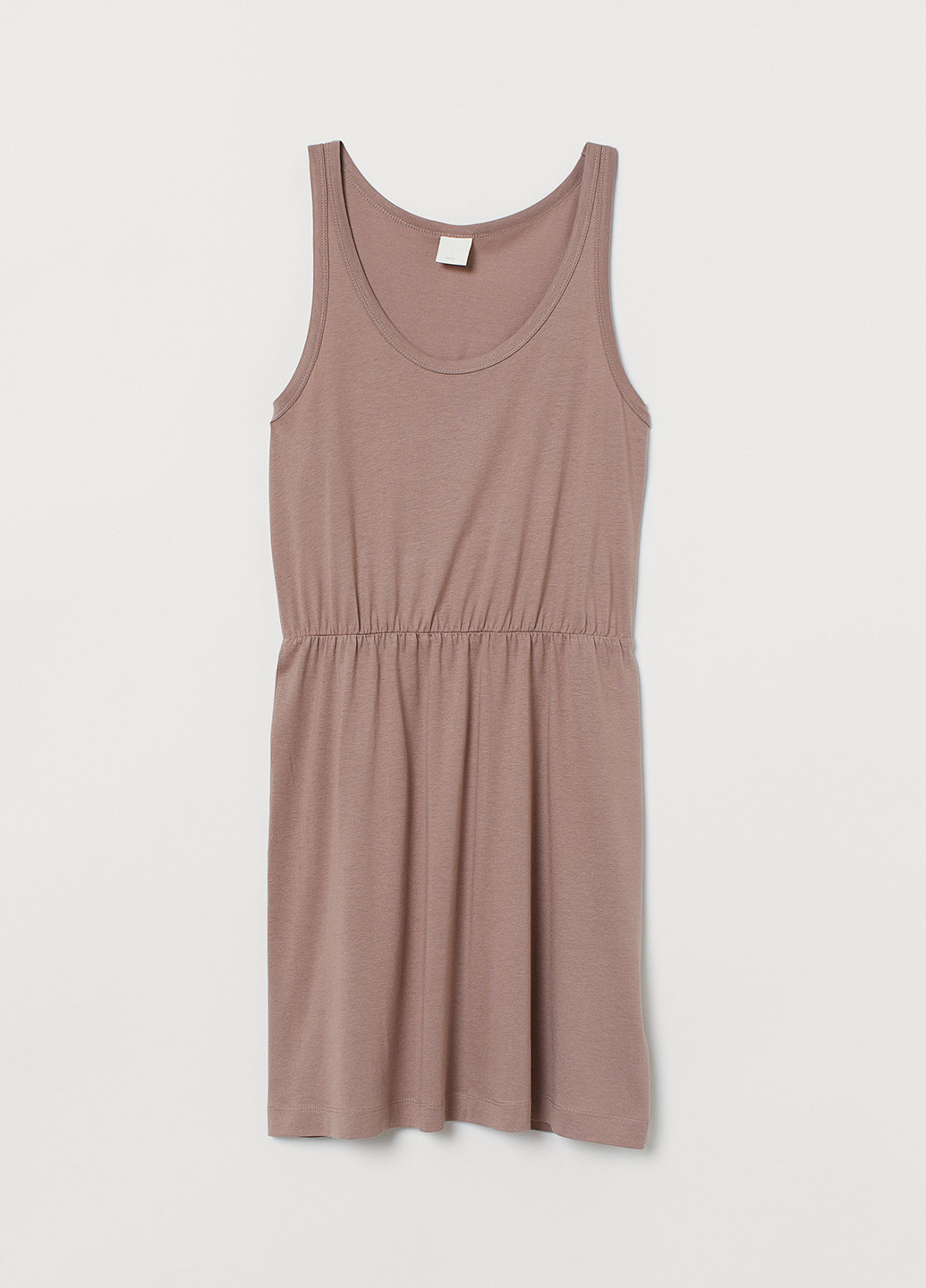 Светло-коричневое кэжуал платье платье-майка H&M меланжевое