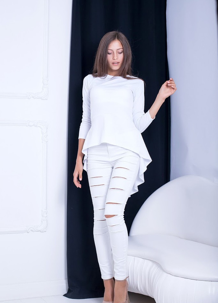 Біла демісезонна жіноча блузка-туніка harmony Podium