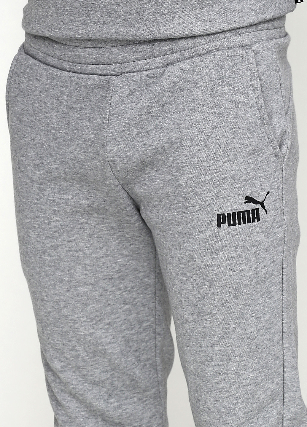 Светло-серые спортивные демисезонные со средней талией брюки Puma