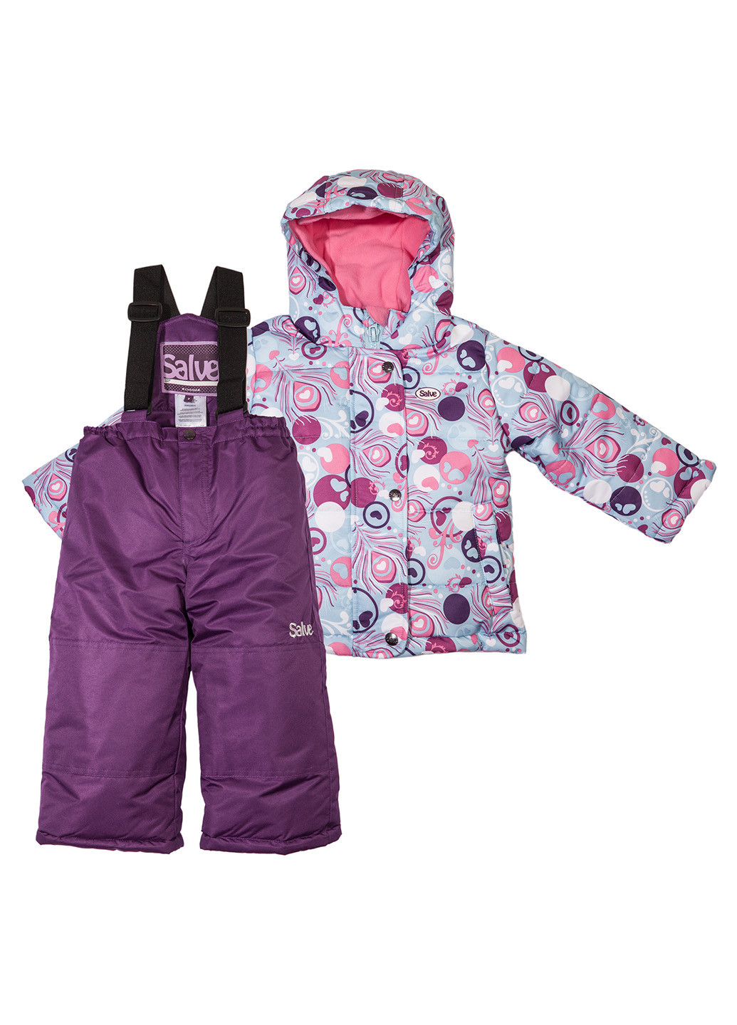 Фиолетовый зимний комплект (куртка, полукомбинезон) Salve by Gusti