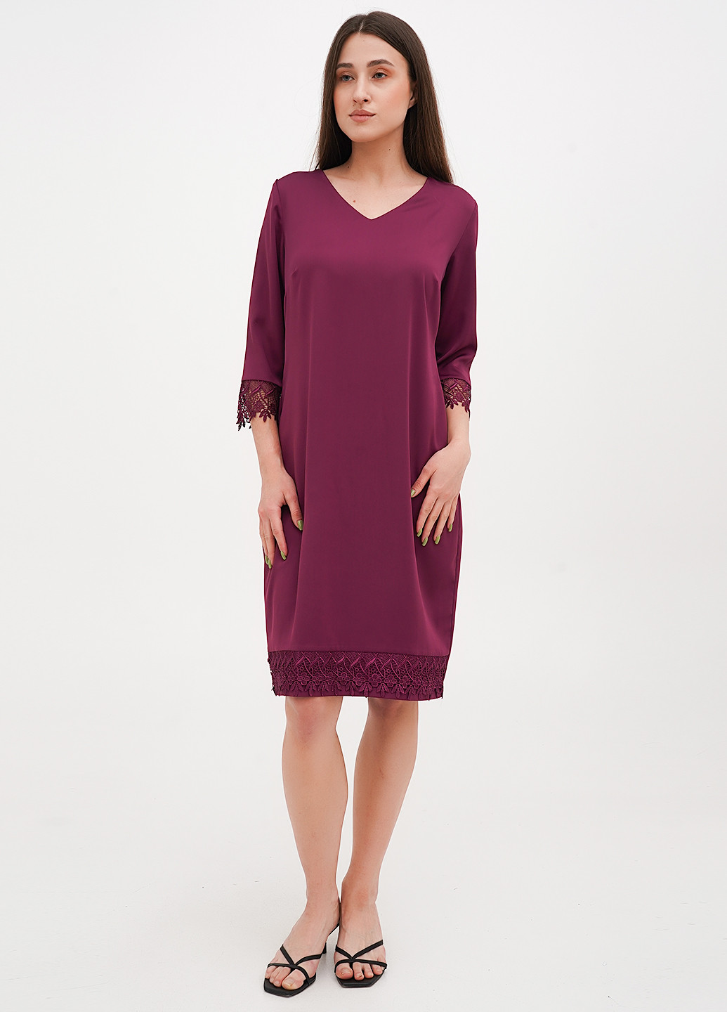 Сливова кежуал сукня Imperial однотонна