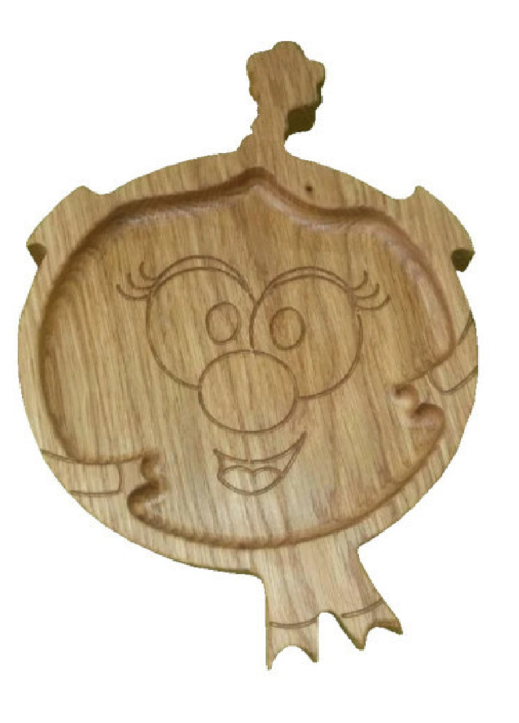 Дитяча екологічна тарілка посуд для дітей із дерева ручної роботи "Нюша" 24 х 17 см (2145339-Т) Francesco Marconi (251231764)