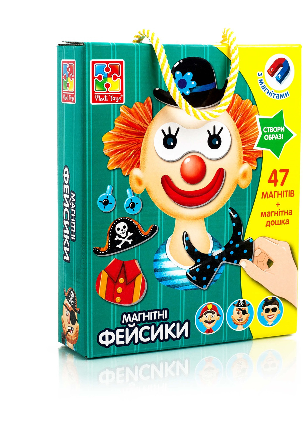 Магнітна гра "Фейсики" VT3702-15 (укр) Vladi toys (233409310)