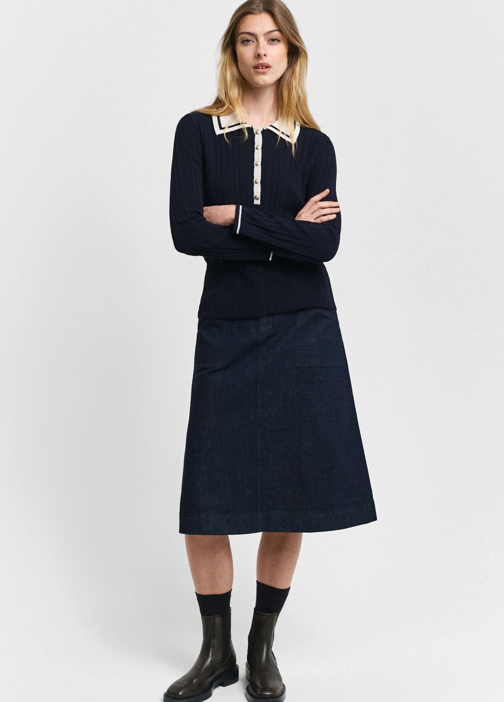 Синій зимовий светр Gant