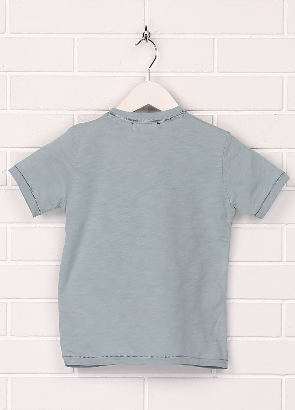 Сіро-голубий літня футболка з коротким рукавом Cigit