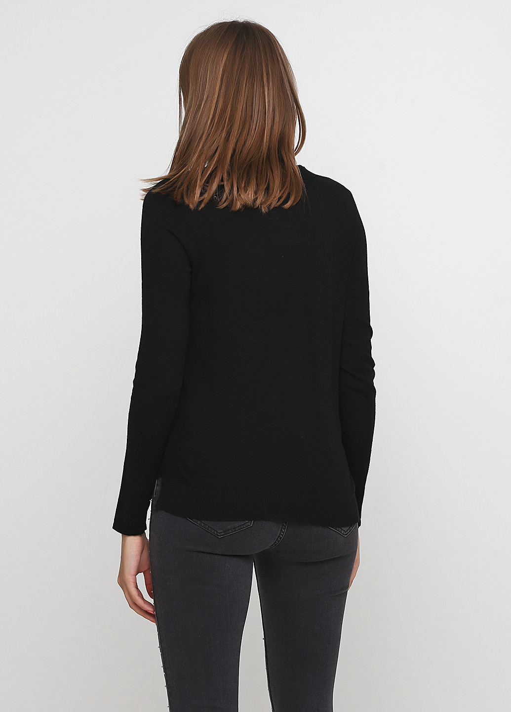 Черный демисезонный пуловер пуловер DDP