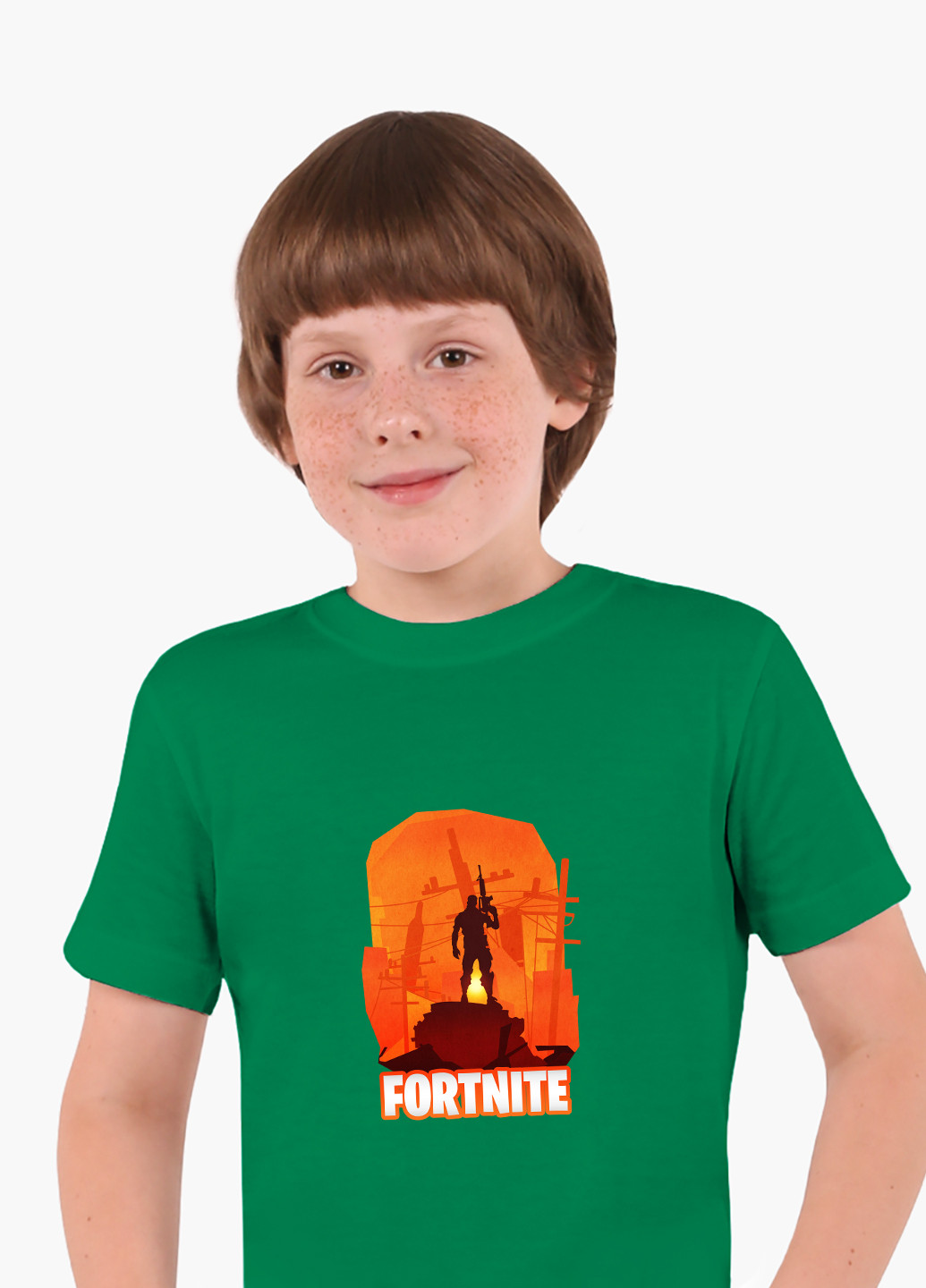 Зелена демісезонна футболка дитяча фортнайт (fortnite) (9224-1194) MobiPrint
