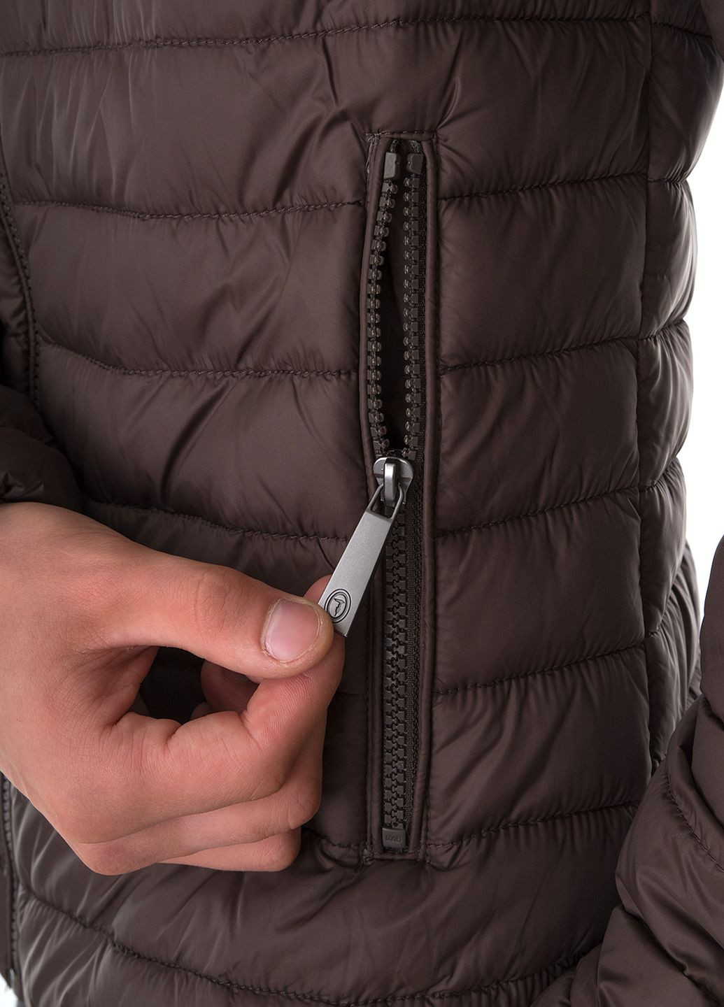 Коричнева демісезонна куртка Trussardi Jeans