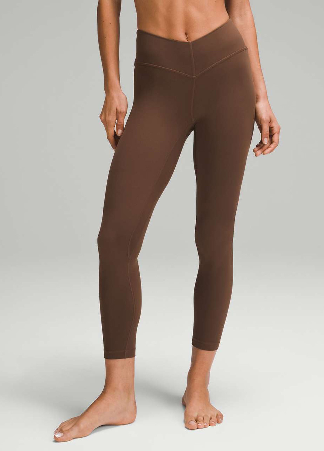 Коричневые демисезонные леггинсы Lululemon Athletica