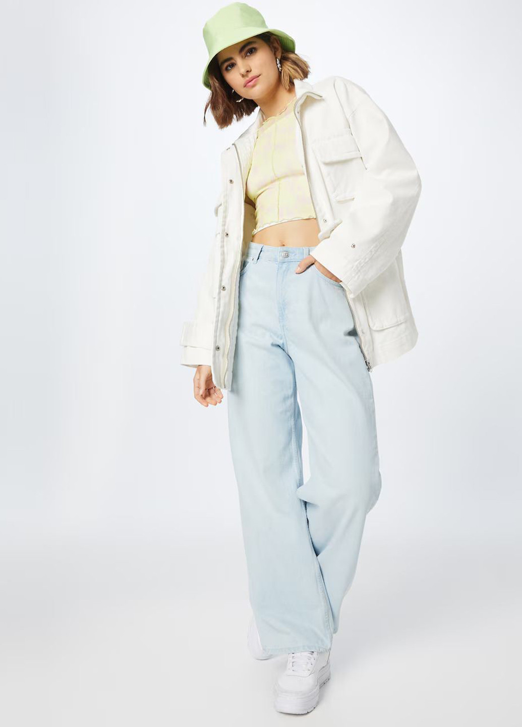 Біла демісезонна куртка Monki