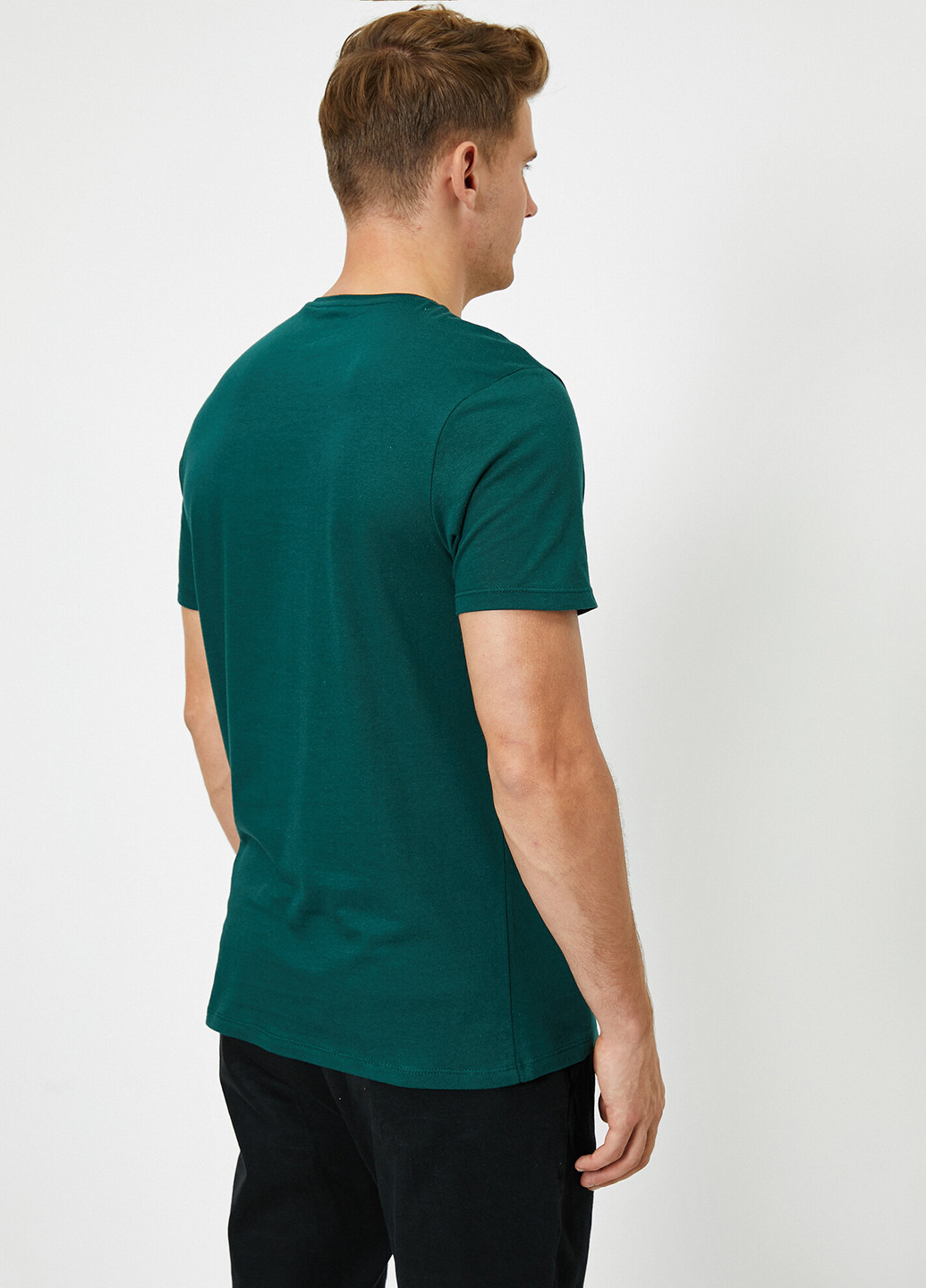 Темно-зеленая футболка KOTON