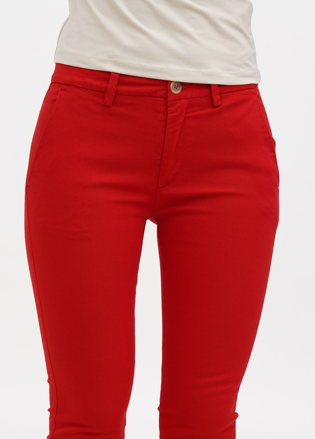 Красные кэжуал демисезонные зауженные брюки Trussardi