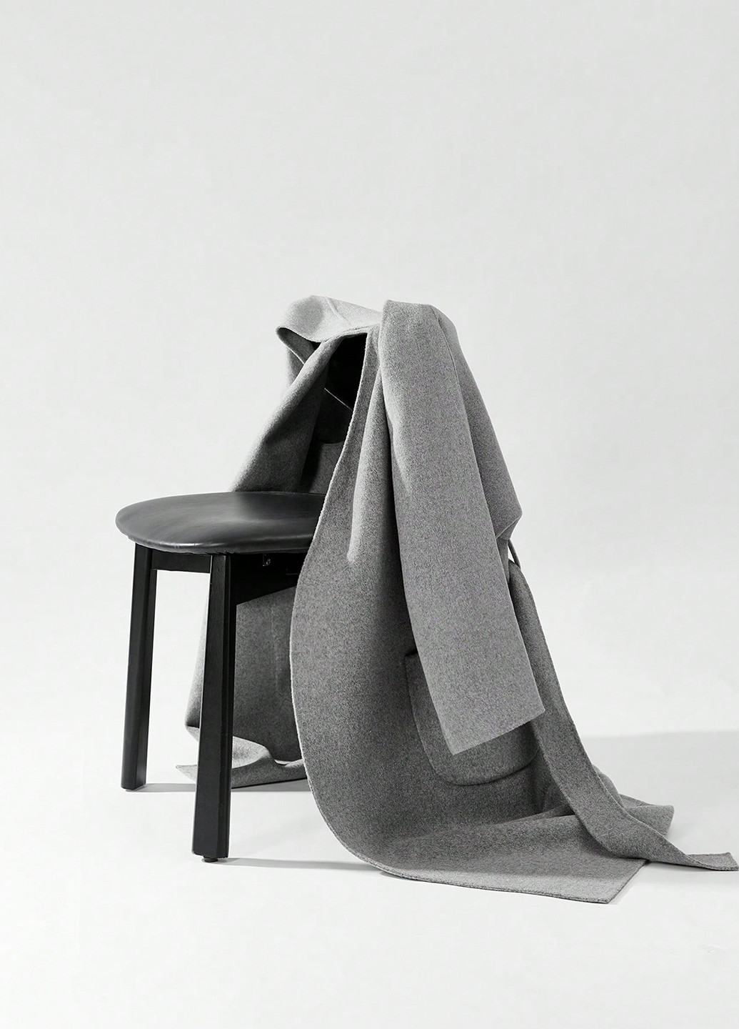 Серое демисезонное Пальто оверсайз SHEIN