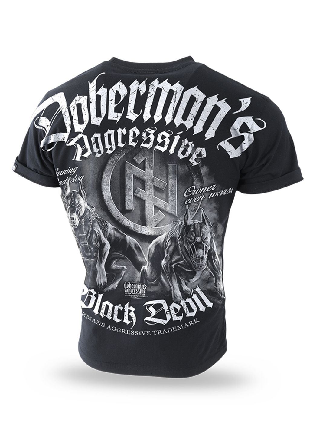 Чорна футболка чоловіча Dobermans Aggressive