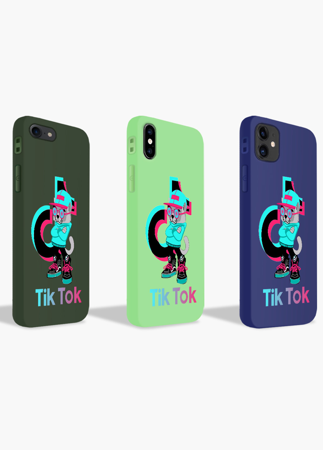 Чехол силиконовый Apple Iphone 7 Кот Тик Ток (Cat TikTok) (17361-1644) MobiPrint (219518336)