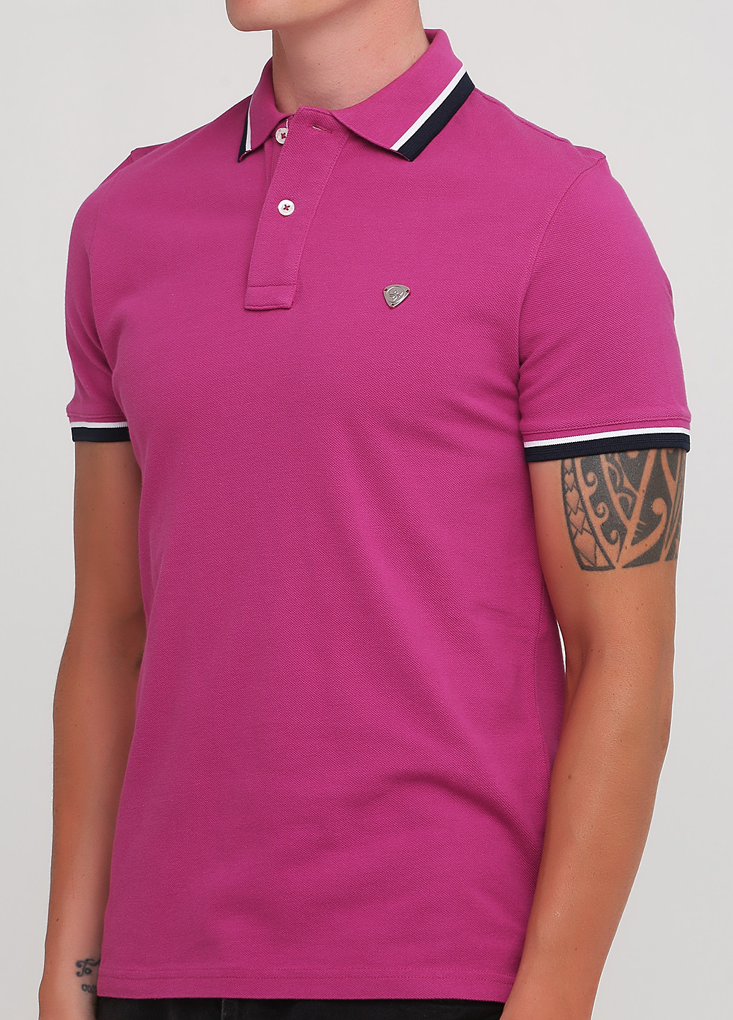 Розовая футболка-поло для мужчин Signore Dei Mari однотонная