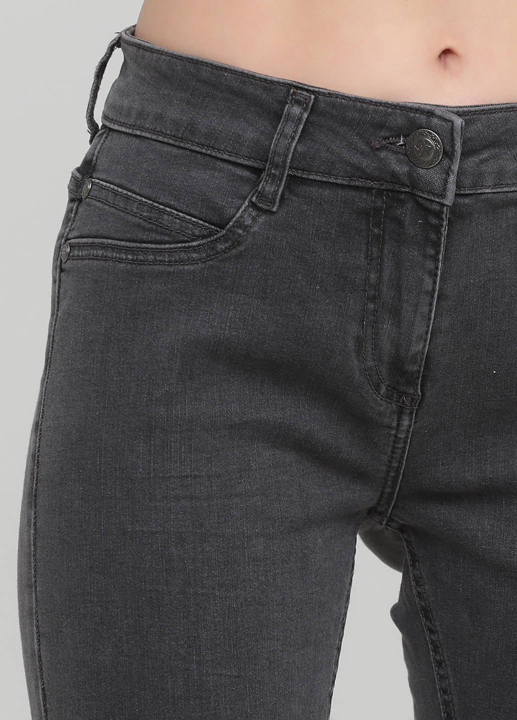 Темно-серые демисезонные скинни джинсы Gina Benotti