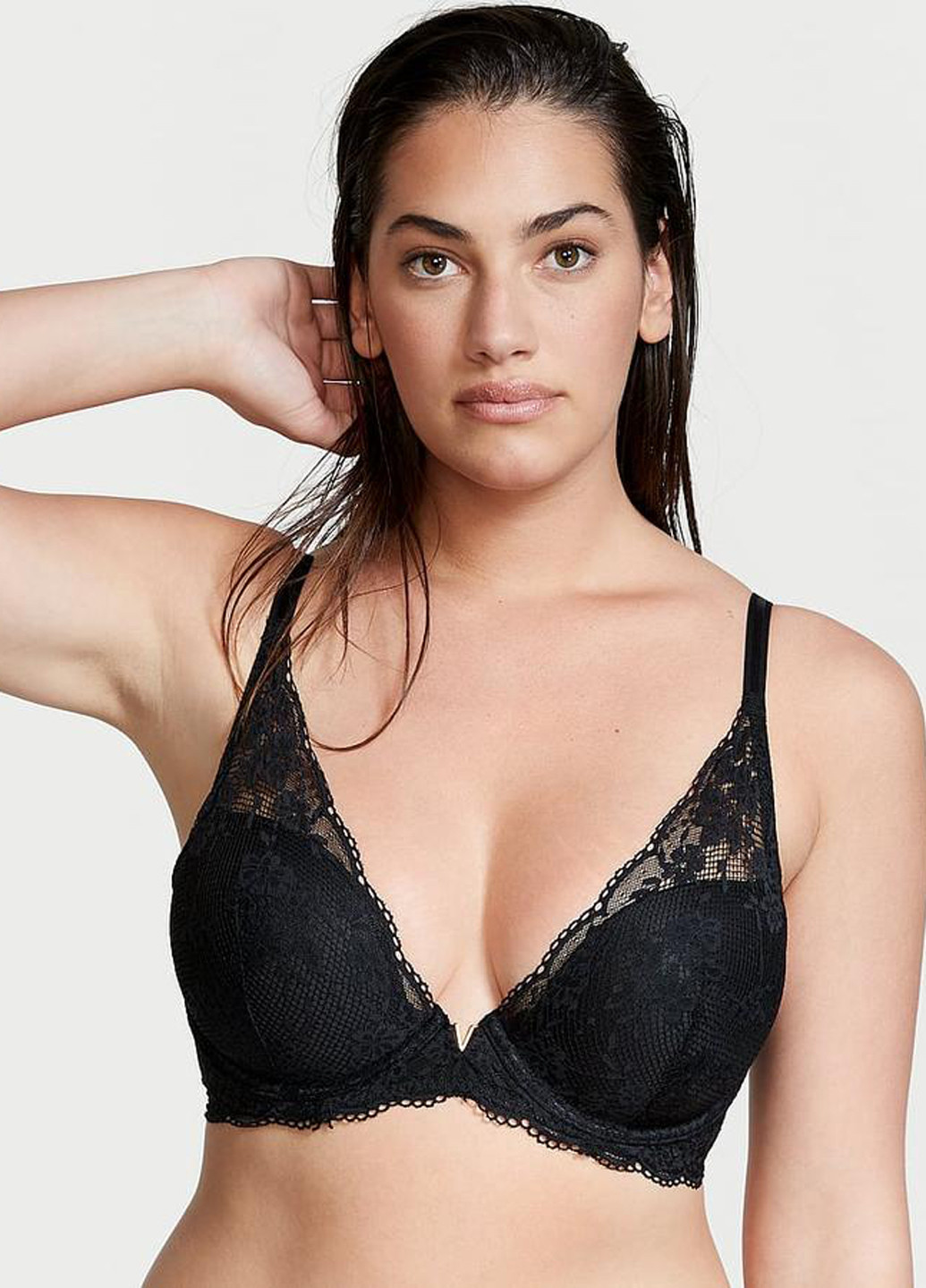 Чорний демісезонний комплект (бюстгальтер, трусики) Victoria's Secret