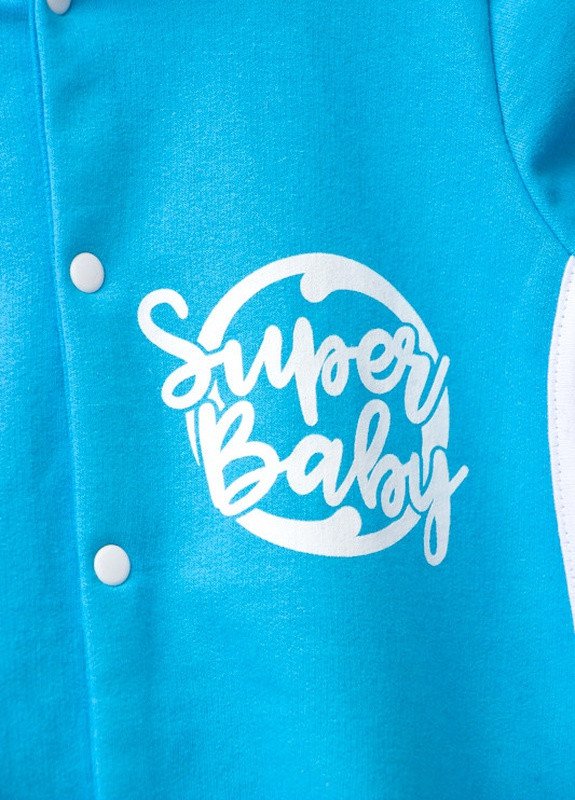 Комбінезон ясельний для хлопчика "Super Baby" Носи своє 5001 блакитний повсякденний