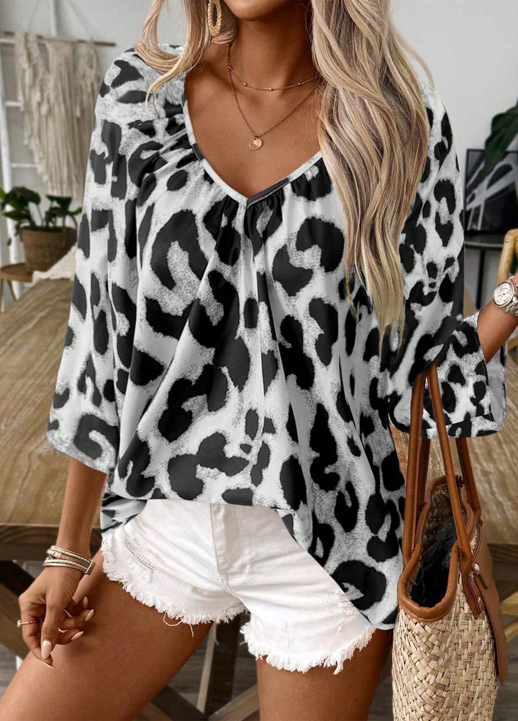 Серая блуза SHEIN