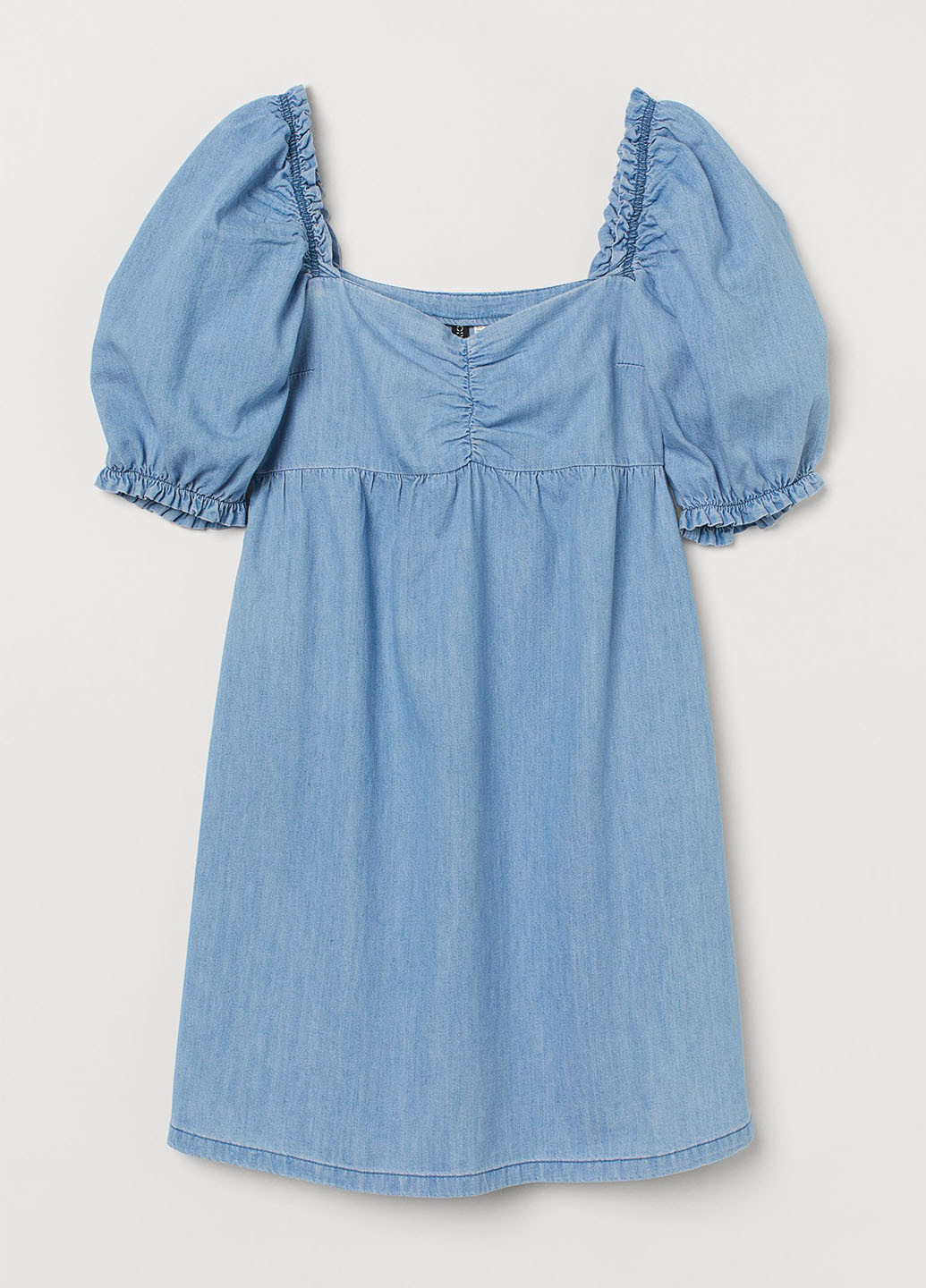 Голубое джинсовое платье H&M однотонное